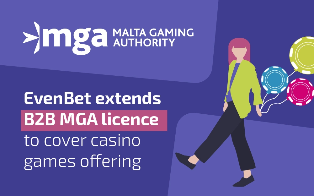 EvenBet Gaming obtiene una extensión de la licencia de MGA B2B