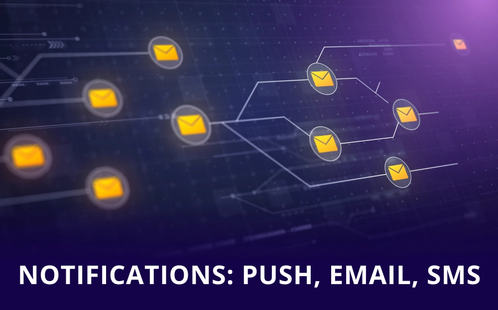 Notifications: Push, Email, SMS
