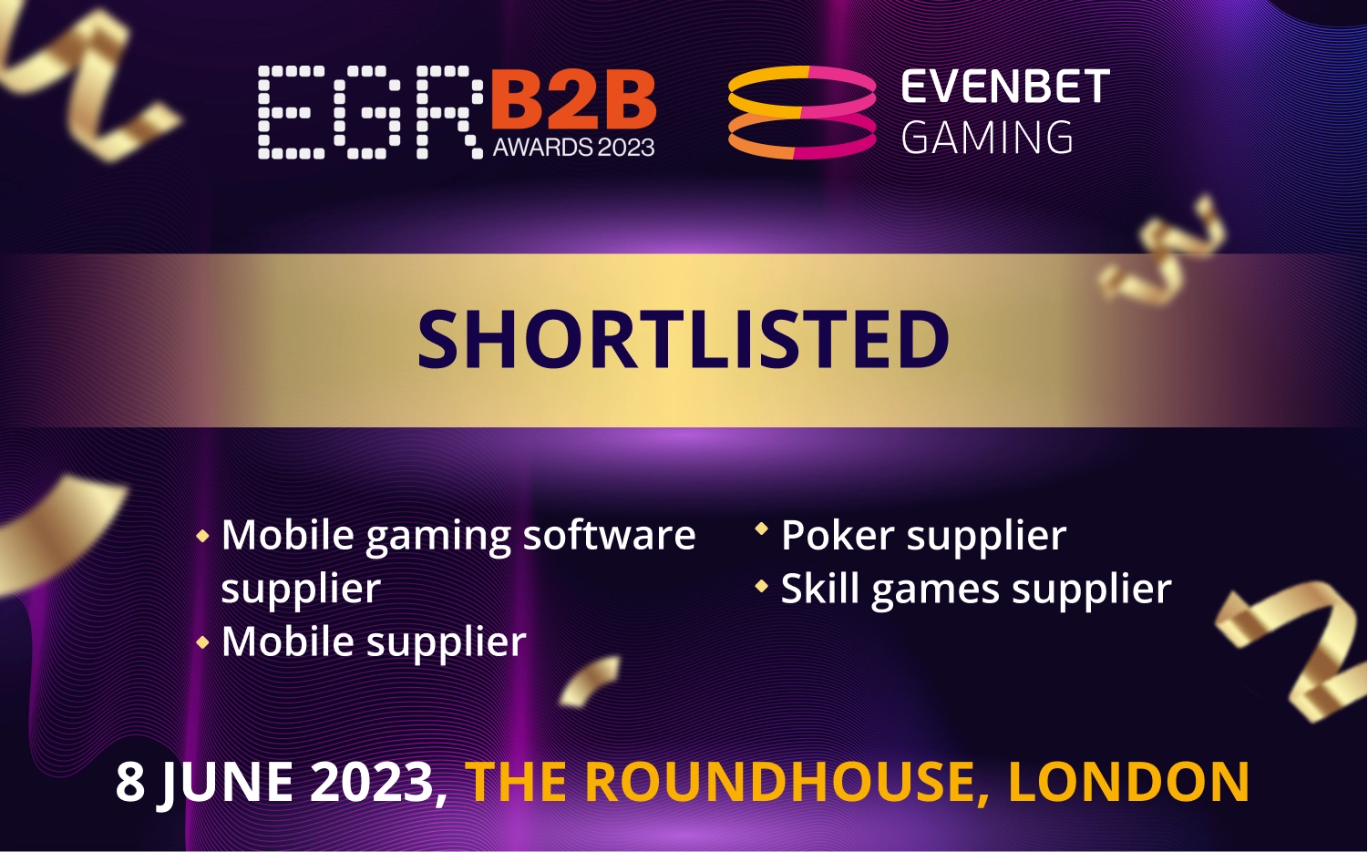 EvenBet is Shortlisted at EGR Global B2B Awards