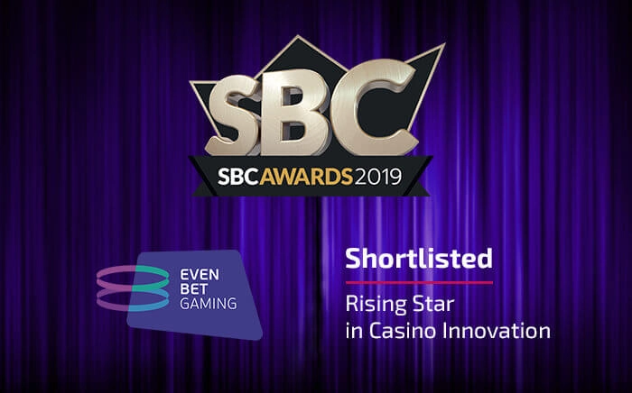 EvenBet Gaming is Shortlisted for SBC Awards 2019