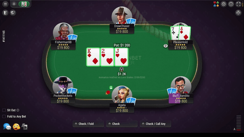 Throwable animation for online poker — anvil
