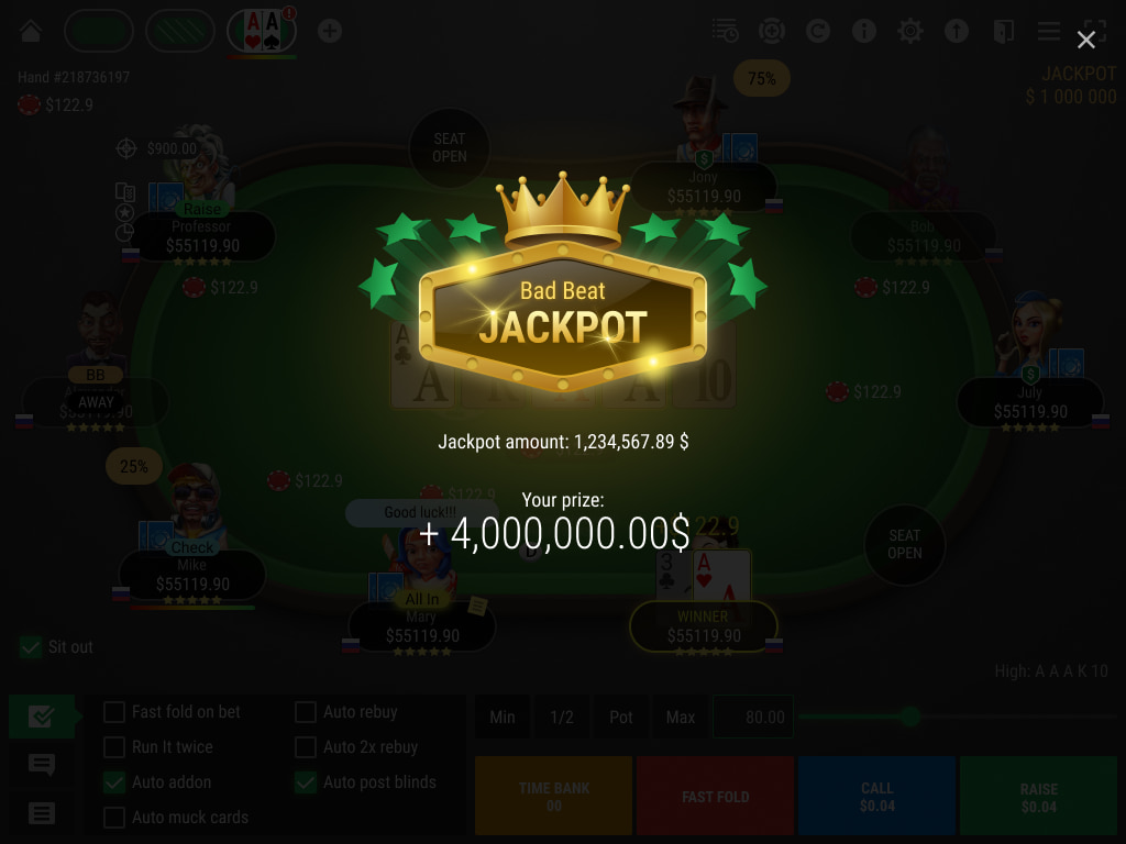 poker software jackpot