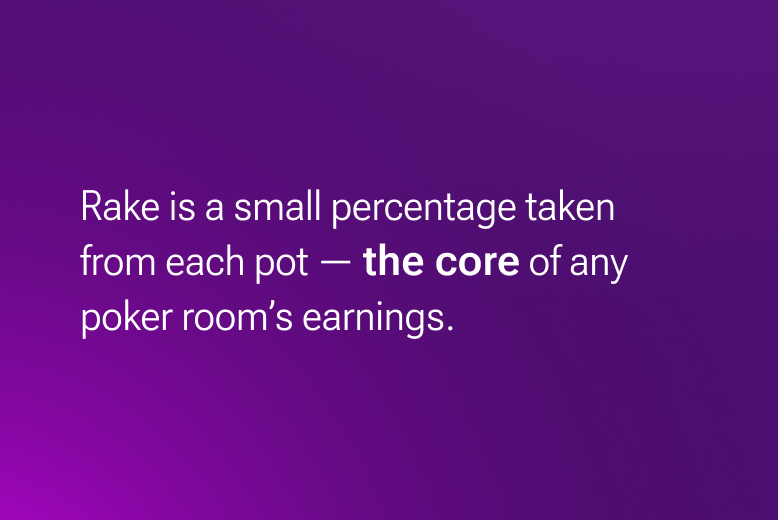 What is a rake in poker?