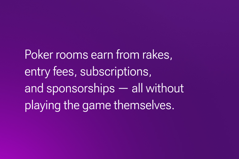 How do poker rooms make money?