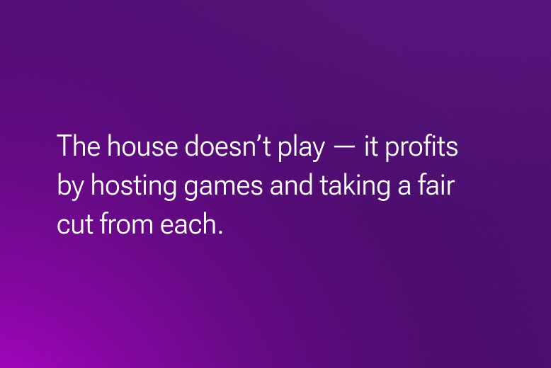 How does the house make money on poker?