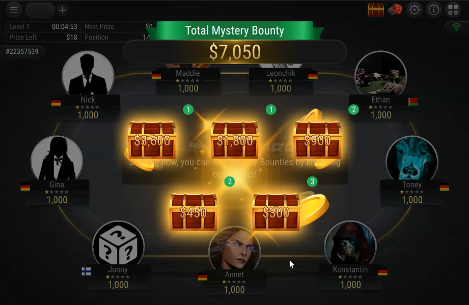 Mystery Bounty Tournament at EvenBet Gaming software