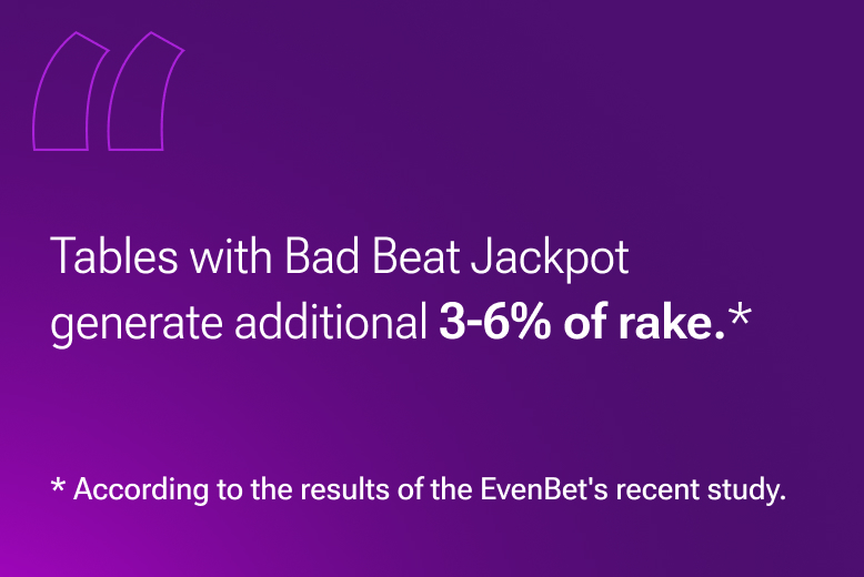 Online poker bad beat jackpot increasing revenue.