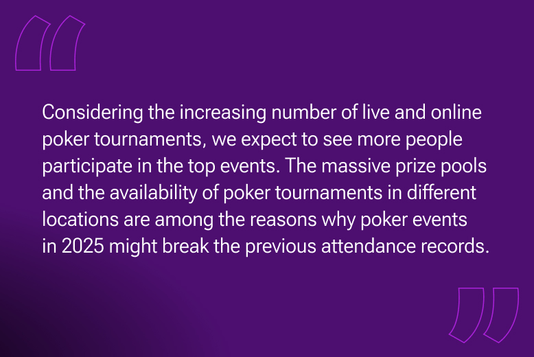 Poker events will beat the records in 2025