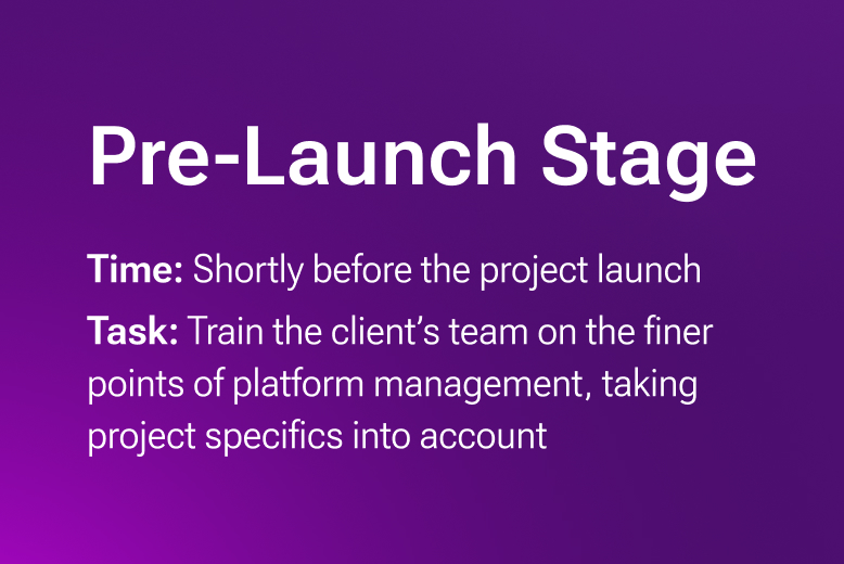 What we do during the pre-launch stage of the online poker project