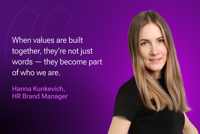 For iGaming job, it's important to make values a part of who we are.