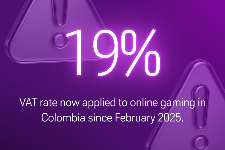 VAT rate now applied to online gaming in Colombia since February 2025