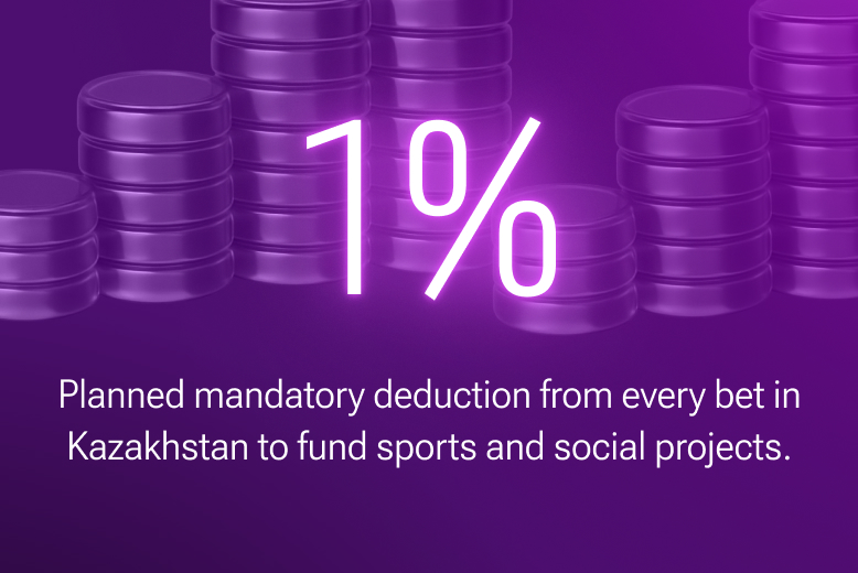 Planned mandatory deduction from every bet in Kazakhstan to fund sports and social projects