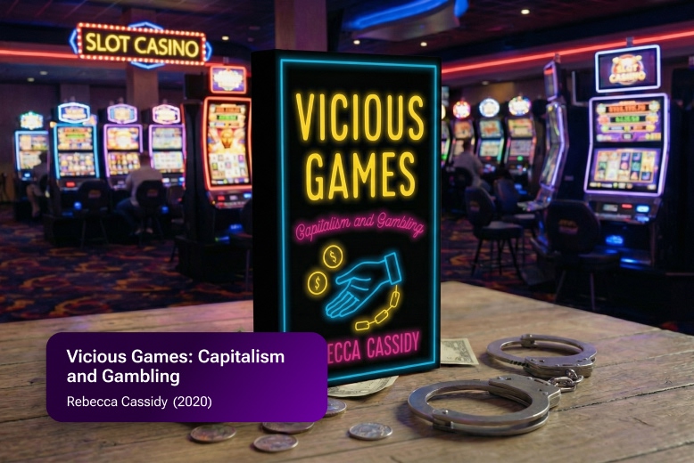 Rebecca Cassidy, Vicious Games: Capitalism and Gambling (2020). Book cover. Illustration for the article about the philosophy behind iGaming industry