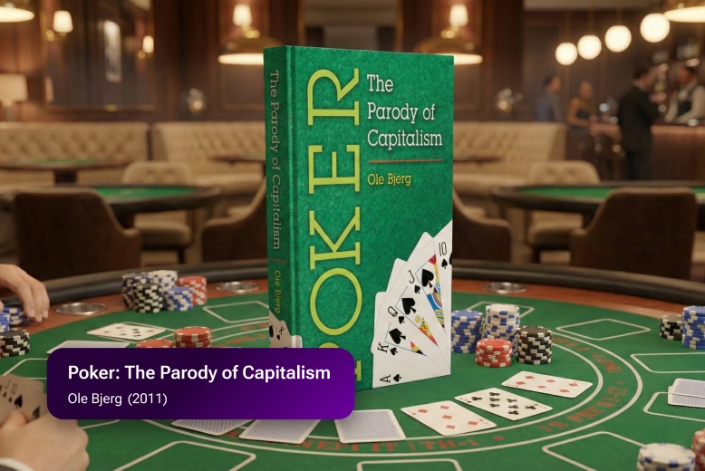 Ole Bjerg, Poker: The Parody of Capitalism (2011). Book cover. Illustration for the article about the philosophy behind iGaming industry