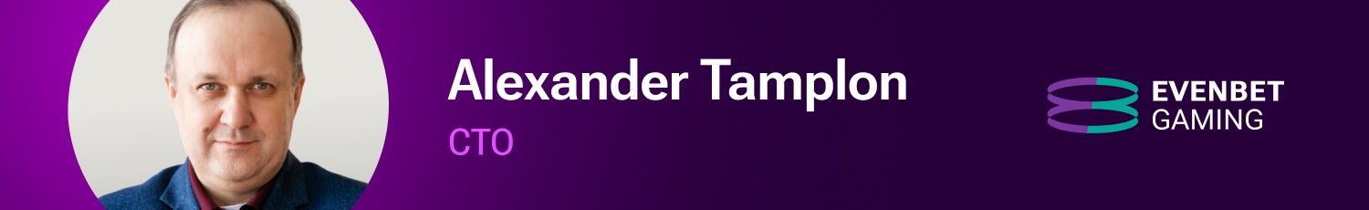 Alexander Tamplon, CTO at EvenBet Gaming. Illustration for the article about iGaming Trends 2026