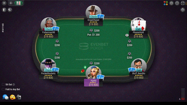 Fish as a throwable option in online poker. The example based on the EvenBet's software