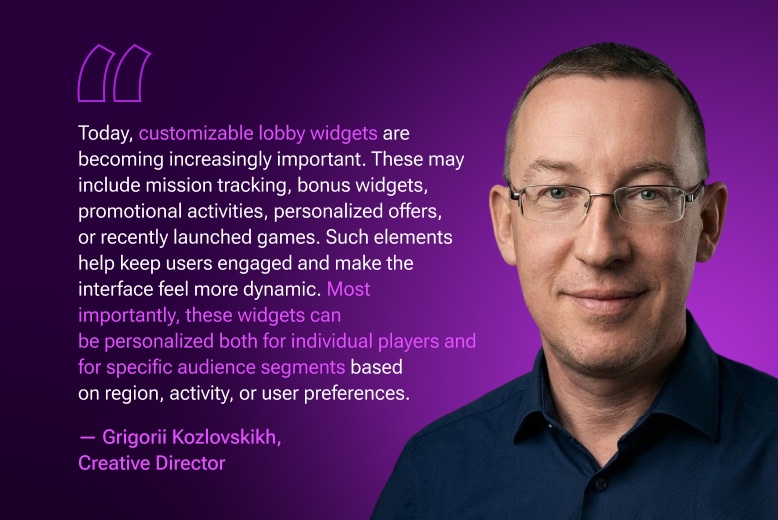 Customizable Lobby Widgets