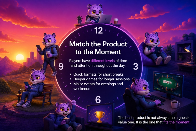 Infographic showing how iGaming operators can use situational segmentation to offer players the right content at the right time.
