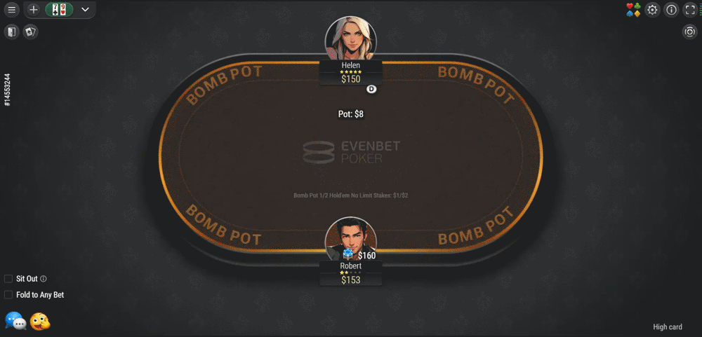 Bomb Pot Animation for EvenBet Gaming online poker software