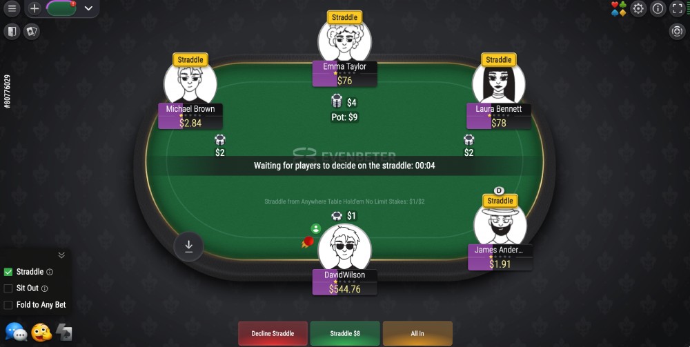 Straddle From Any Position feature screenshot
